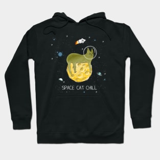 Cats in space. Cute typographi print with cats astronaut. Hoodie